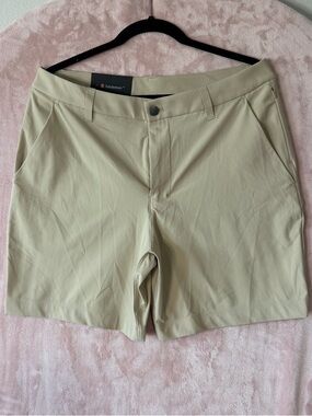 Lululemon ABC Shorts 7” Men’s Size 34 Beige Commission Golf Stretch